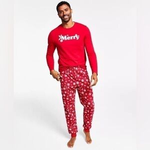 Family Pajamas Matching Mens Merry Snowflake Mix It Family Pajama Set size M